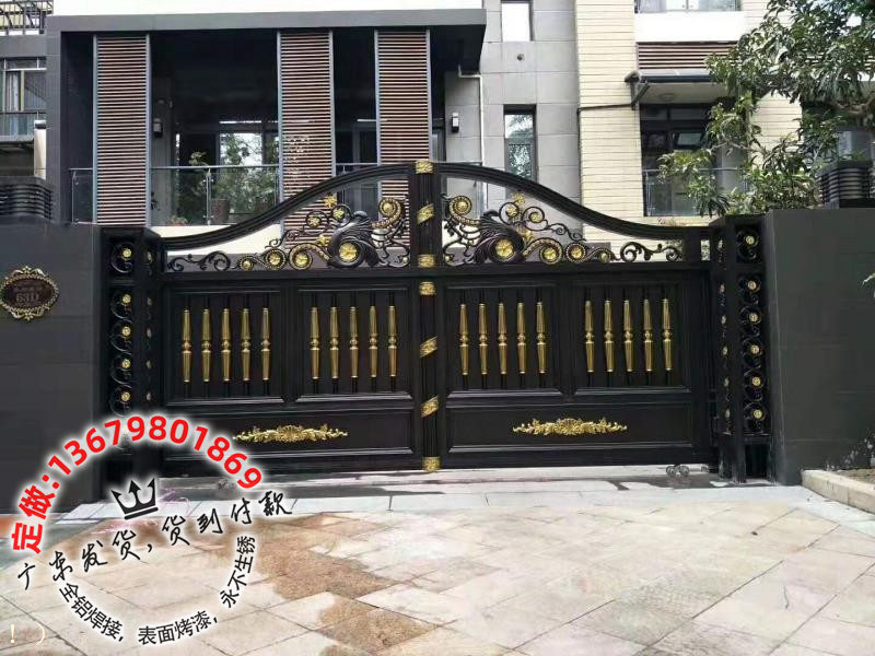门业图片-防盗门铝合金推拉门价格不锈钢别墅大门4006图片